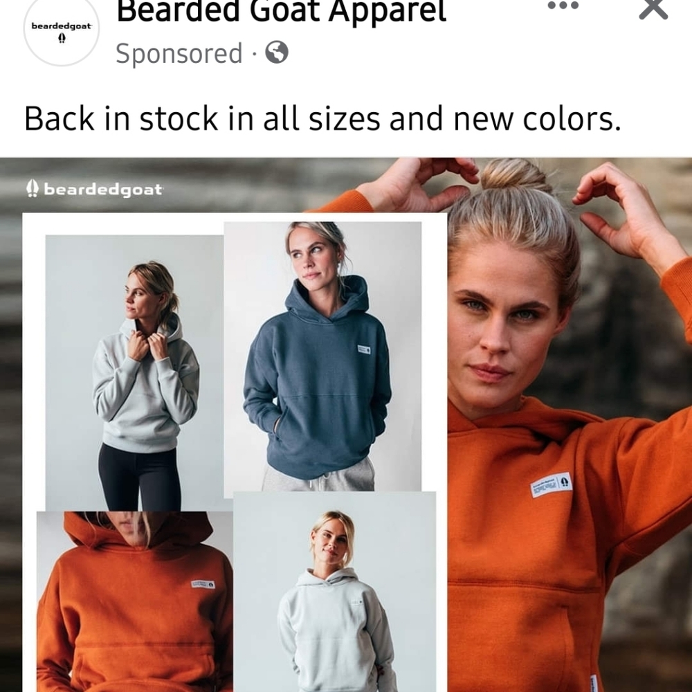 Beardedgoat Hoodie XL BRAND NEW burnt orange
